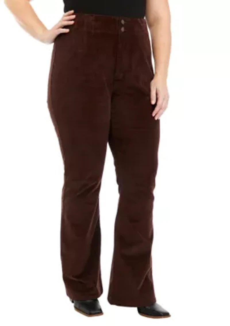 Plus Corduroy Flare Pants