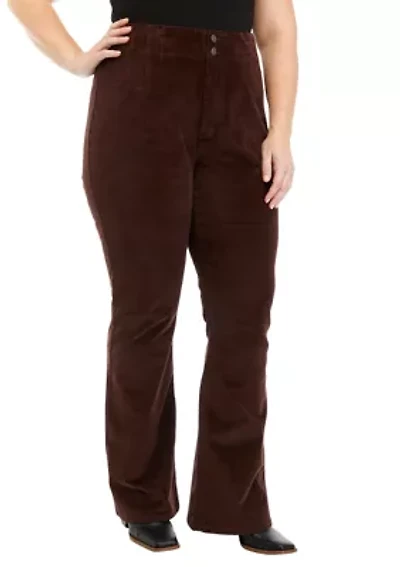 Plus Corduroy Flare Pants