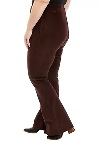 Plus Corduroy Flare Pants