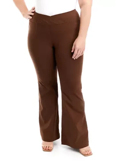 Plus V-Front Pull On Pants
