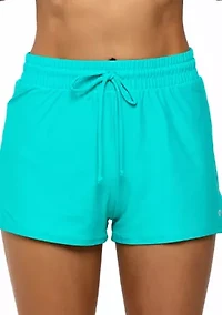 Solid Pull On Shorts with Drawstring