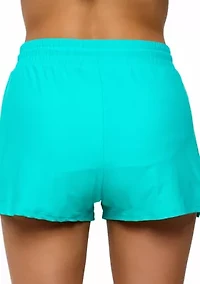 Solid Pull On Shorts with Drawstring