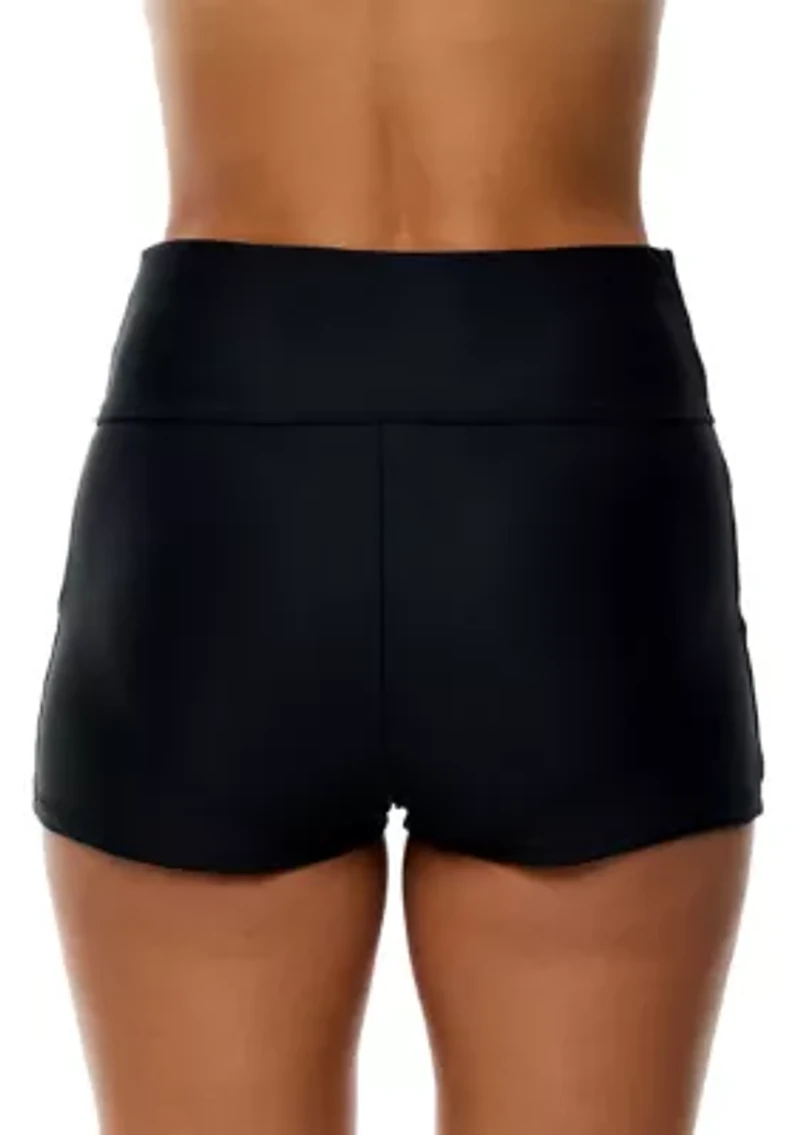Good Karma High Waisted Swim Shorts