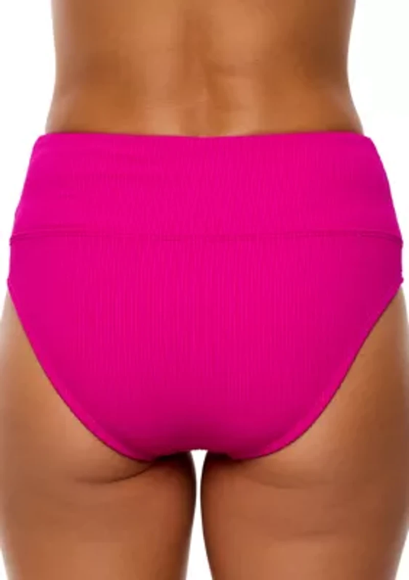 Mini Pucker Rib Harmony High Waisted Bikini Bottoms