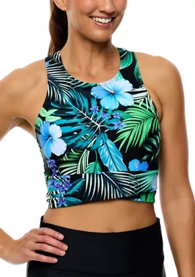 Aloha Static High Neck Swim Sports Bra