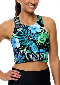 Aloha Static High Neck Swim Sports Bra