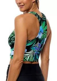 Aloha Static High Neck Swim Sports Bra