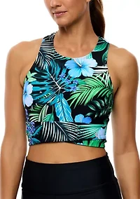 Aloha Static High Neck Swim Sports Bra