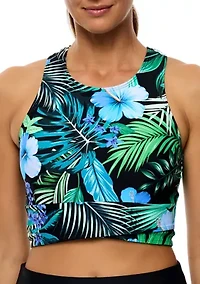Aloha Static High Neck Swim Sports Bra