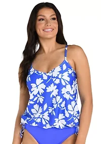 V-Neck Blouson Tankini Top