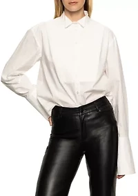 New Era Tuxedo Shirt with Accordian Pleat Details