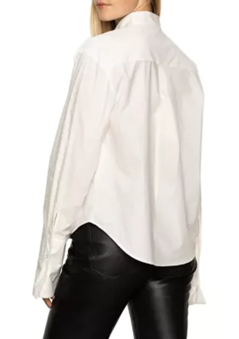 New Era Tuxedo Shirt with Accordian Pleat Details