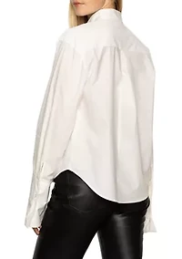 New Era Tuxedo Shirt with Accordian Pleat Details