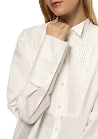 New Era Tuxedo Shirt with Accordian Pleat Details