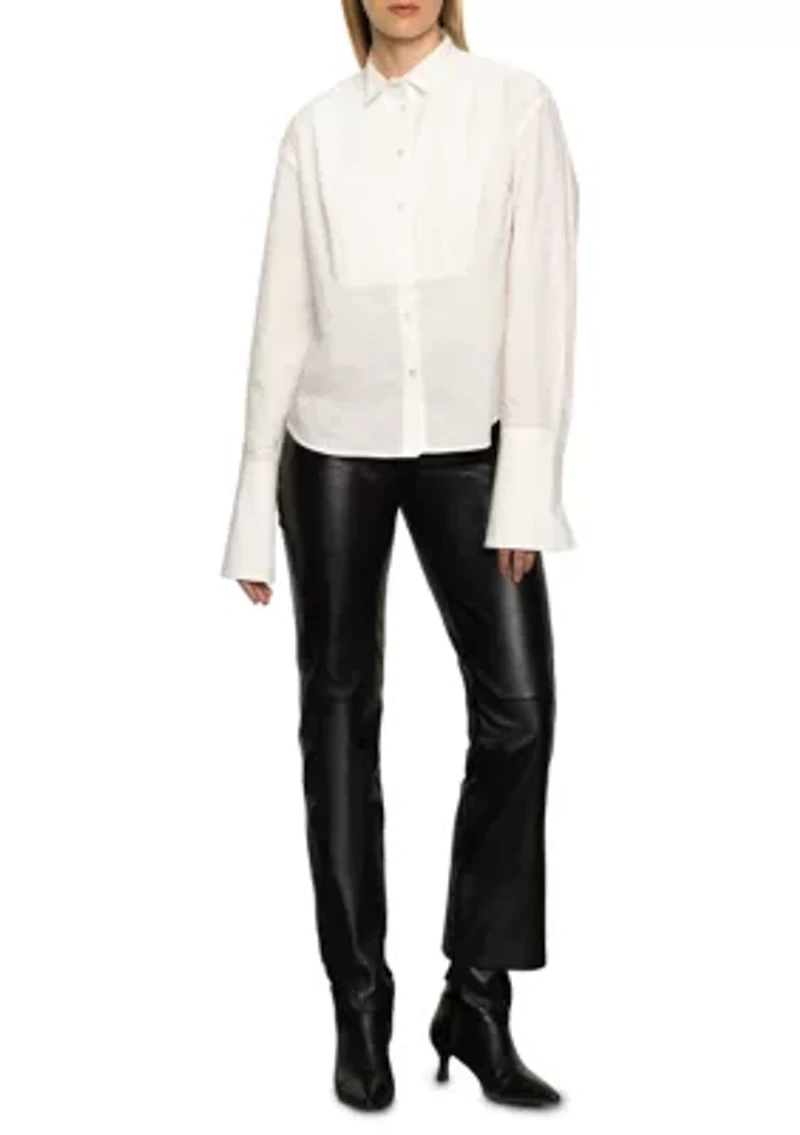 New Era Tuxedo Shirt with Accordian Pleat Details