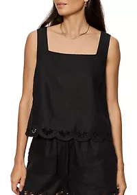 Women's Almost There Linen Top