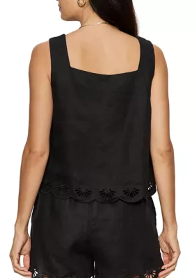 Women's Almost There Linen Top