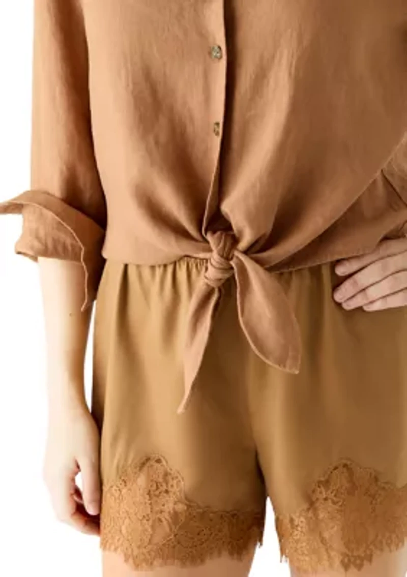 Women's More Love Tie Button Down Shirt