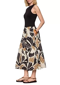 Women's Sandbar Mixed Media Midi Dress