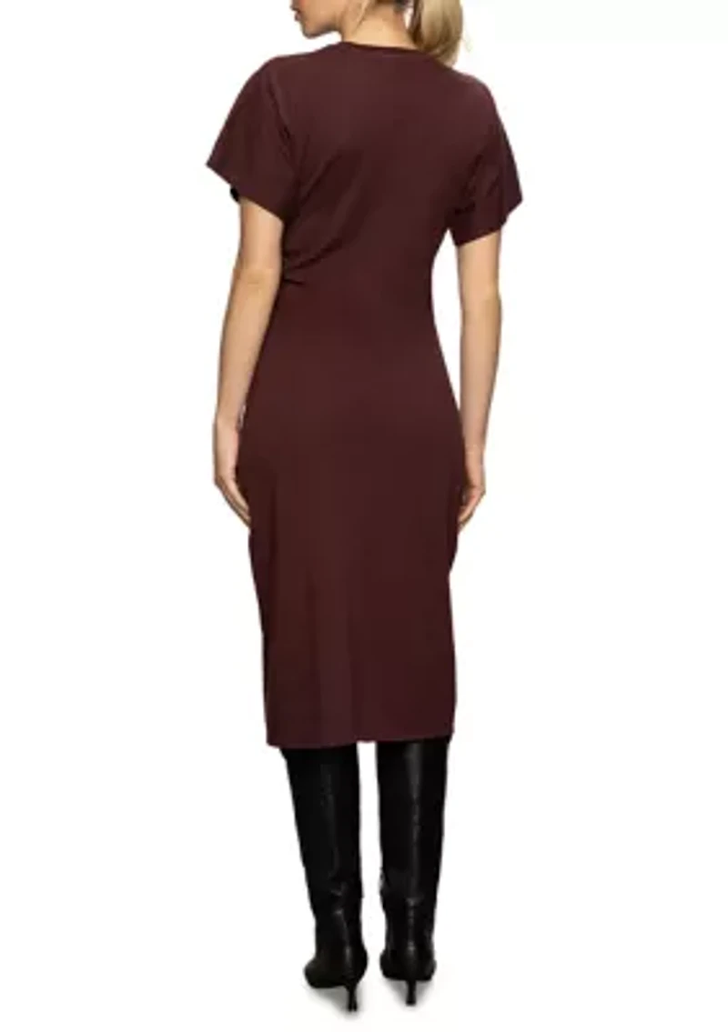 Women's Cinched Waist T-Shirt Dress