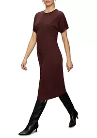 Women's Cinched Waist T-Shirt Dress