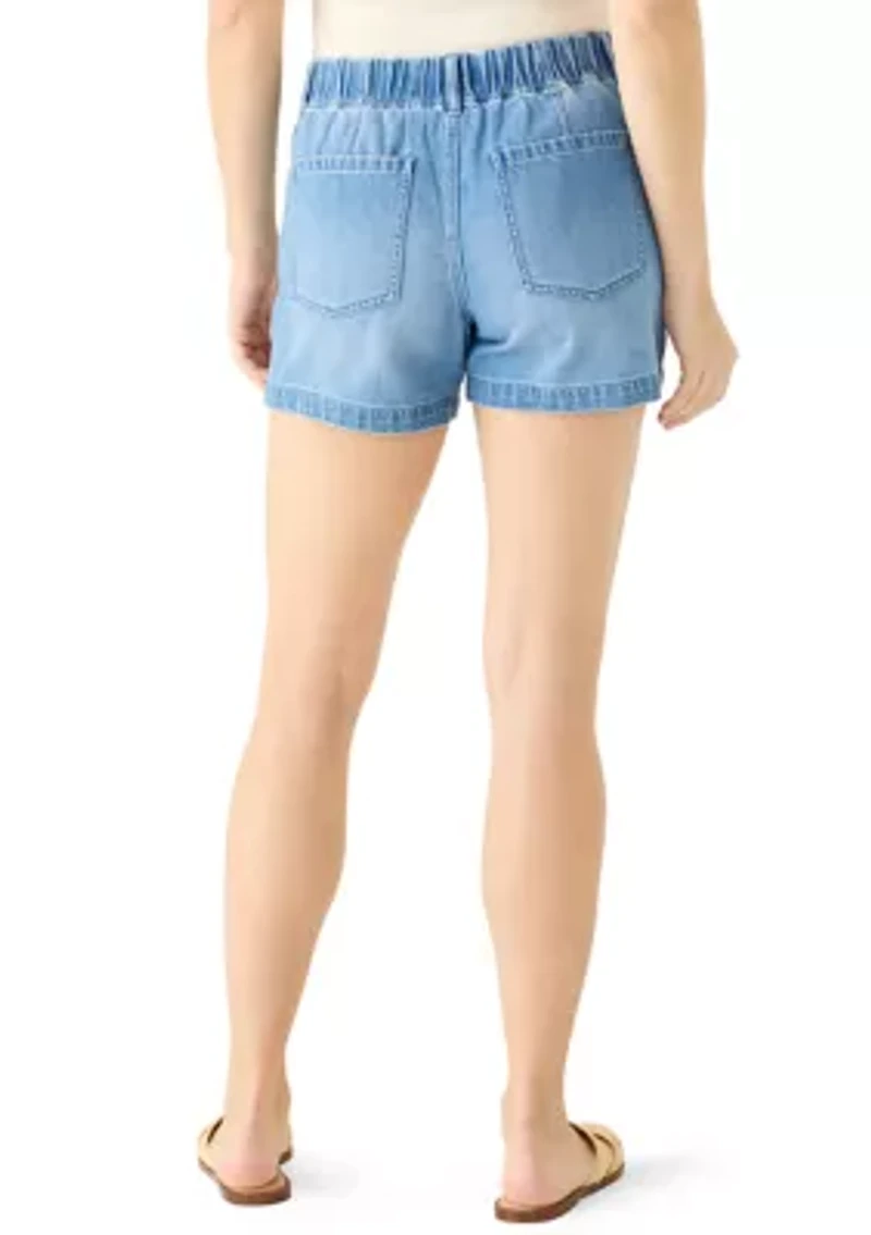 Women's Denim Tie Shorts