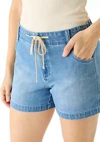 Women's Denim Tie Shorts