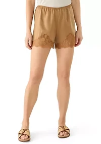 Women's Timeless Satin Lace Shorts