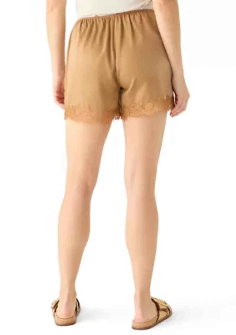 Women's Timeless Satin Lace Shorts