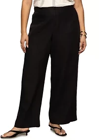 Plus The Linen Marine Wide Leg Pants