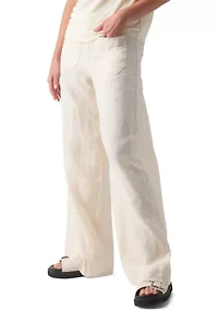 Women's Linen Marine Wide Leg Pants