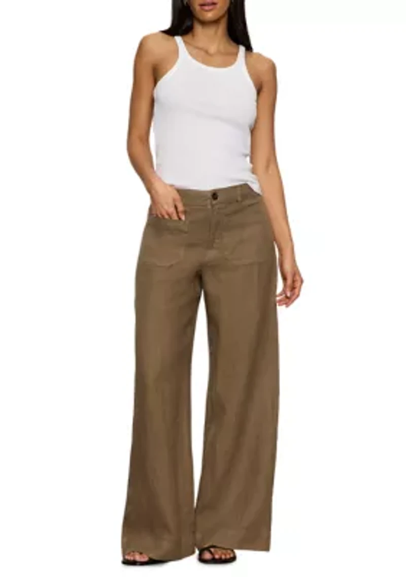 Women's Linen Marine Wide Leg Pants