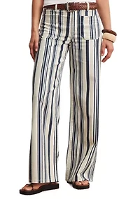 Women's Marine Full Length Striped Jeans