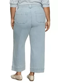 Plus Voyage Cropped Wide Leg Pants