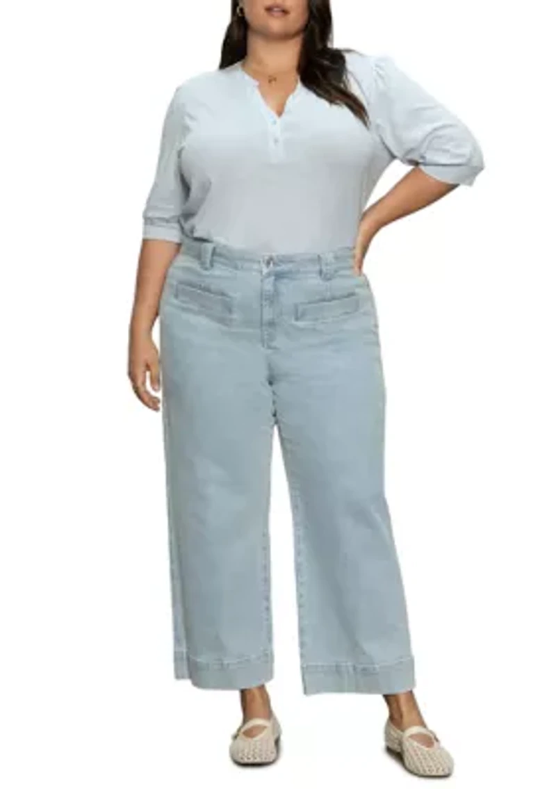 Plus Voyage Cropped Wide Leg Pants