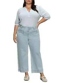 Plus Voyage Cropped Wide Leg Pants
