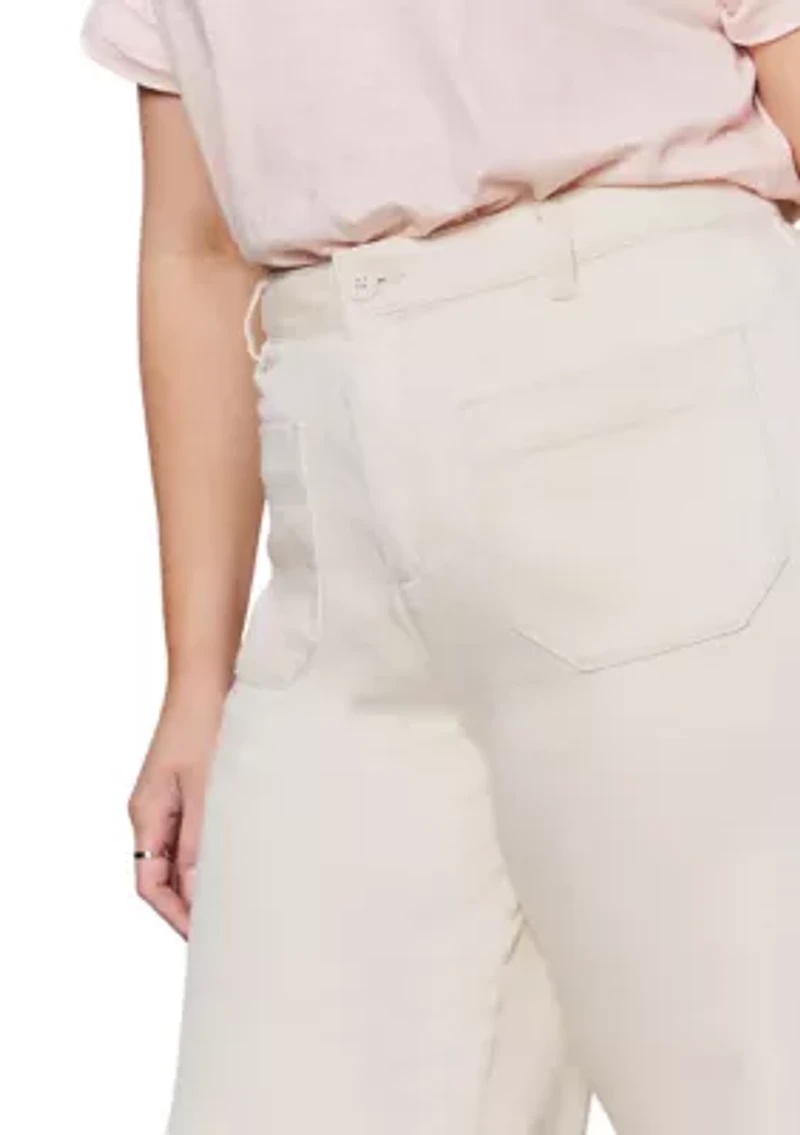 Plus Soft Marine Wide Leg Crop Pants