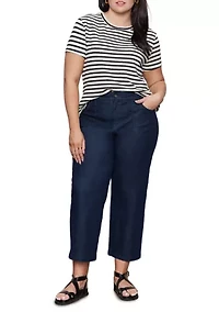 Plus League Cropped Jeans