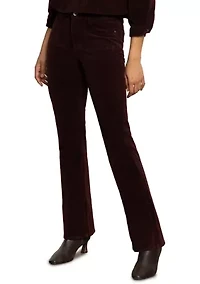 Women's Velveteen Brook Bootcut Pants with Stretch