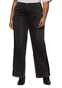 Plus Tuxedo Relaxed Straight Jeans