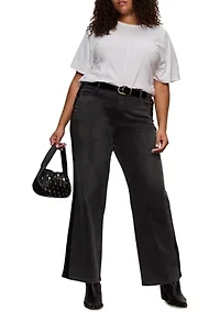 Plus Tuxedo Relaxed Straight Jeans
