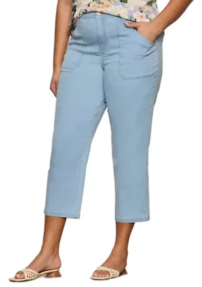 Plus Retreat Wide Leg Cropped Pants