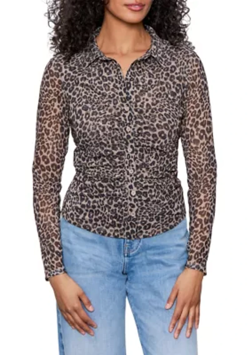 Women's Dreamgirl Mesh Button Up Shirt
