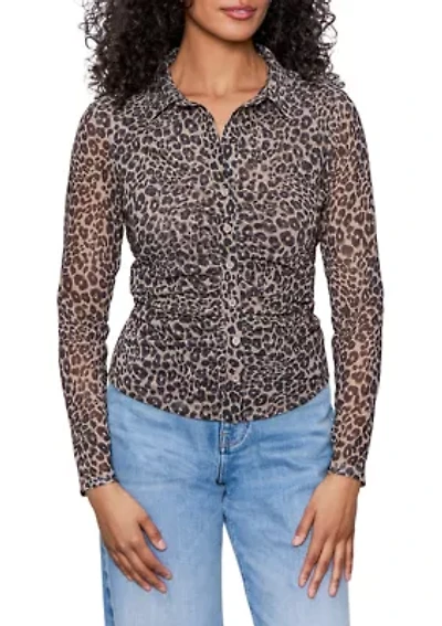 Women's Dreamgirl Mesh Button Up Shirt