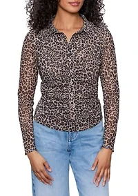 Women's Dreamgirl Mesh Button Up Shirt