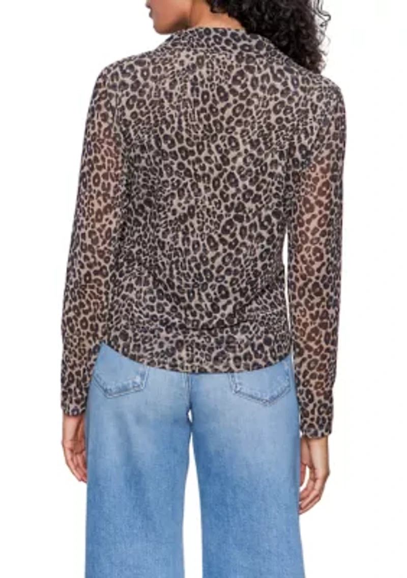 Women's Dreamgirl Mesh Button Up Shirt