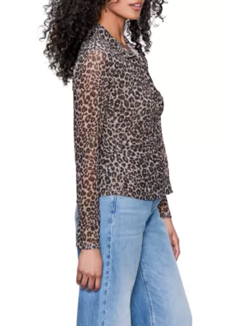Women's Dreamgirl Mesh Button Up Shirt