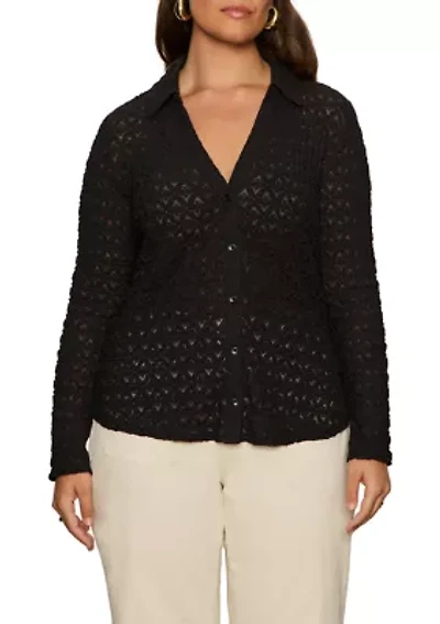 Dreamgirl Lace Button Up Shirt