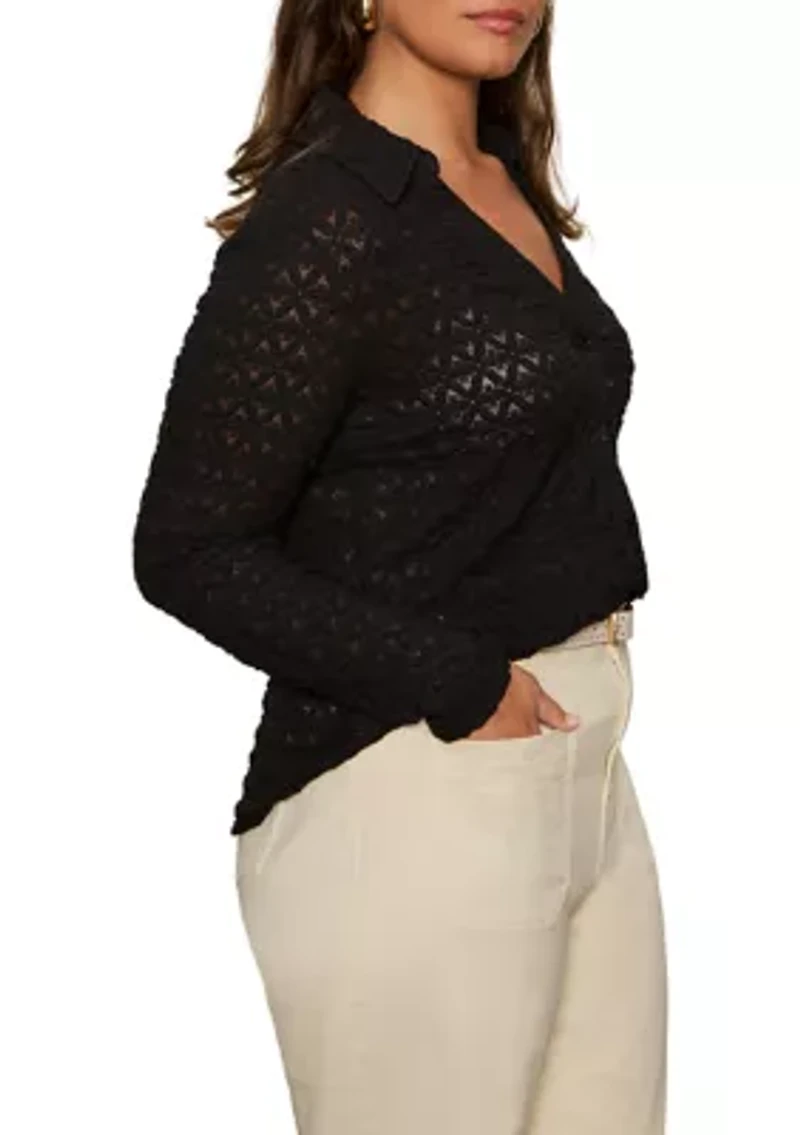 Dreamgirl Lace Button Up Shirt