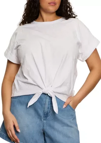Plus All Day Tie Top
